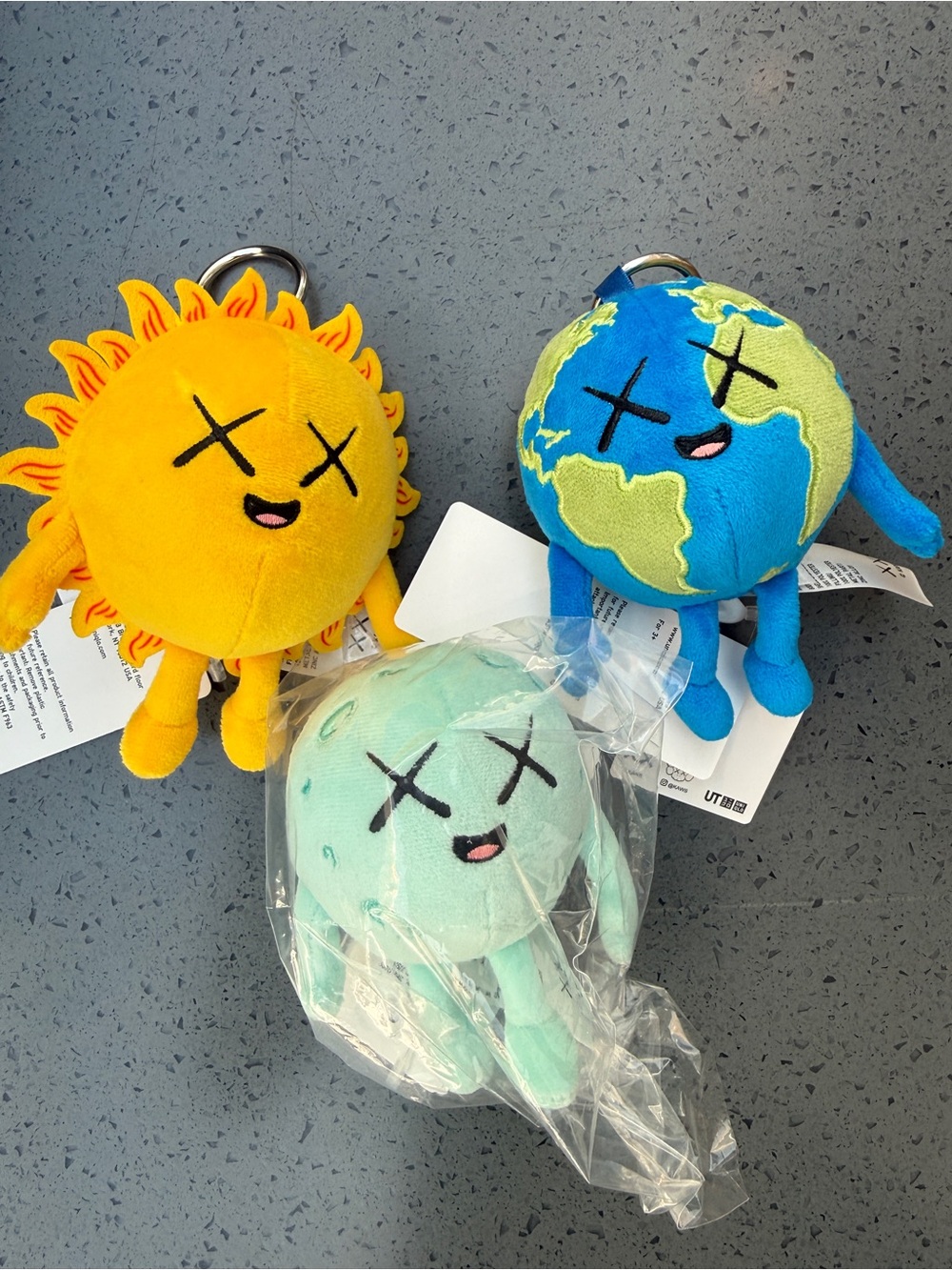 2026 Uniqlo x KAWS Bag Charms set of 3
